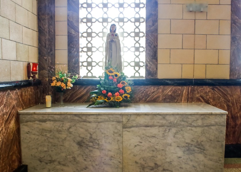 Lugar donde reposan los restos de la Madre Carmen Rendiles