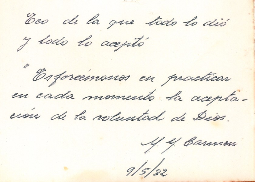 Madre Carmen, apostolado con fervor